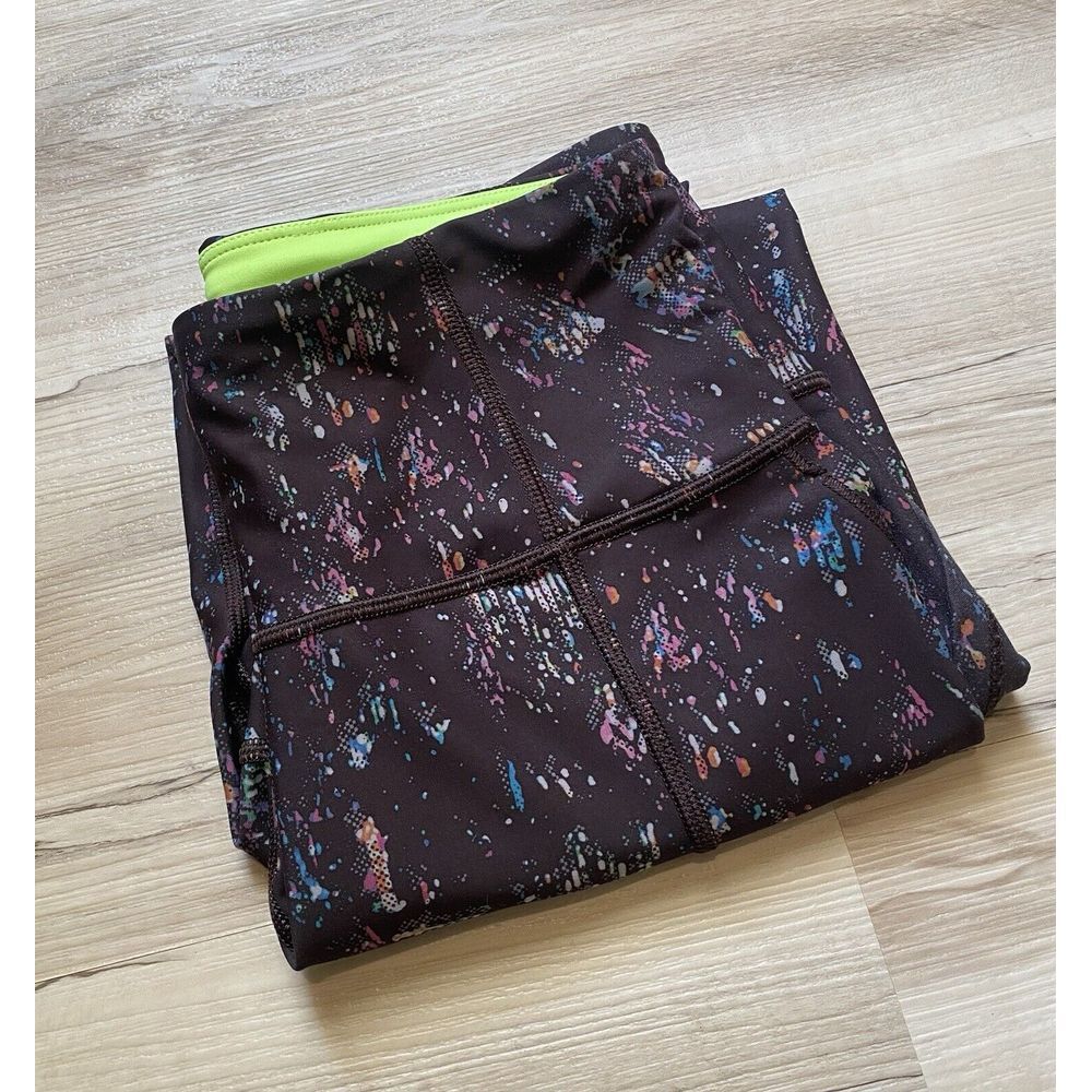 Athleta Leggings‎ Lightning City Lights Capri Black Printed Size XS